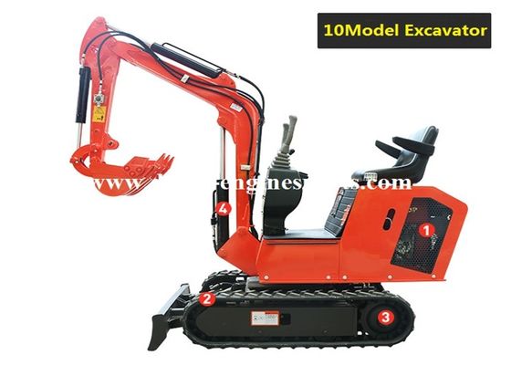 Diesel Engine Small Crawler Excavator Wear Proof Portable Mini Excavator